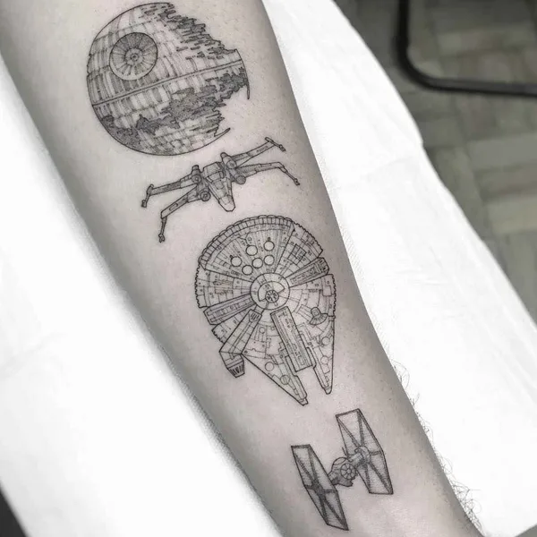 Linework tattoo by William Marin