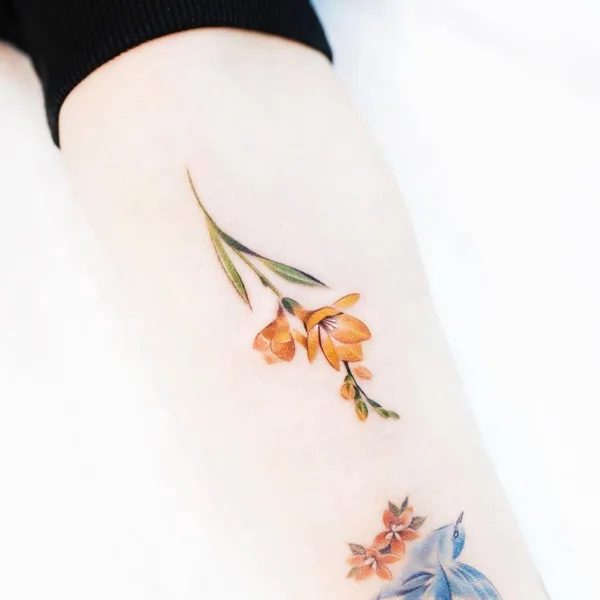 Botanical tattoo by Foret tattoo in Seoul