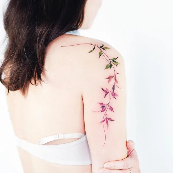 Botanical tattoo by Foret tattoo in Seoul