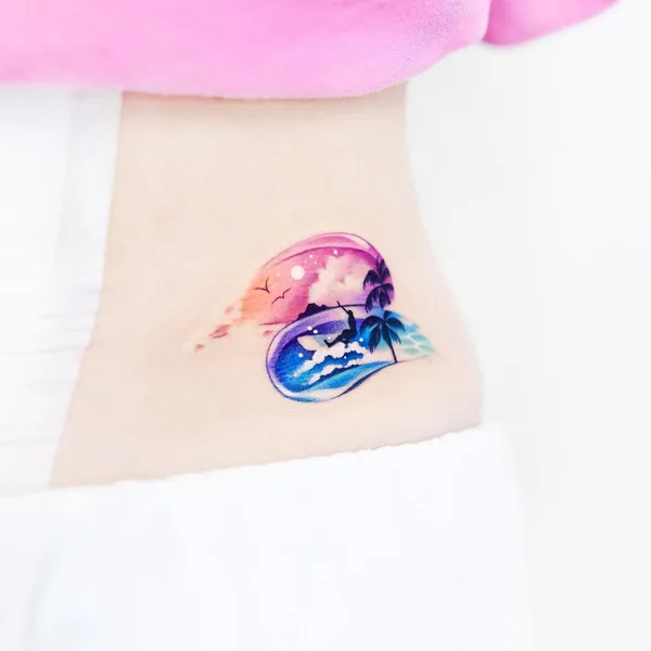 Botanical tattoo by Foret tattoo in Seoul