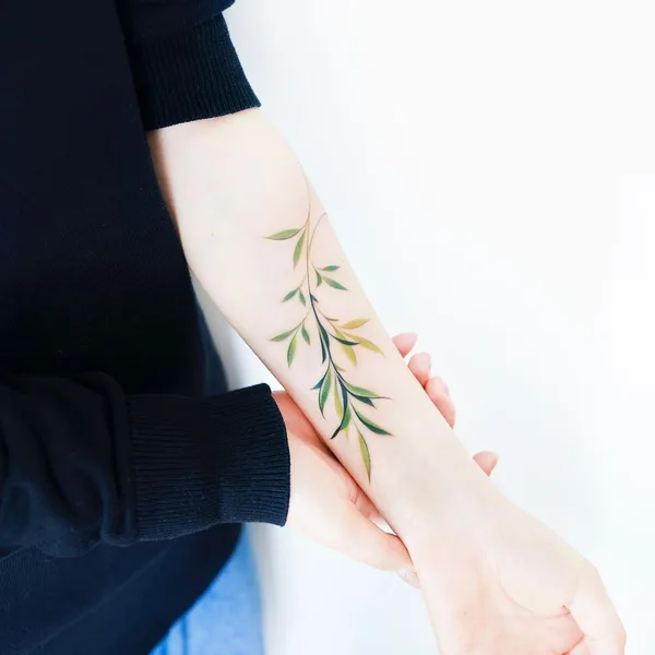 Botanical tattoo by Foret tattoo in Seoul