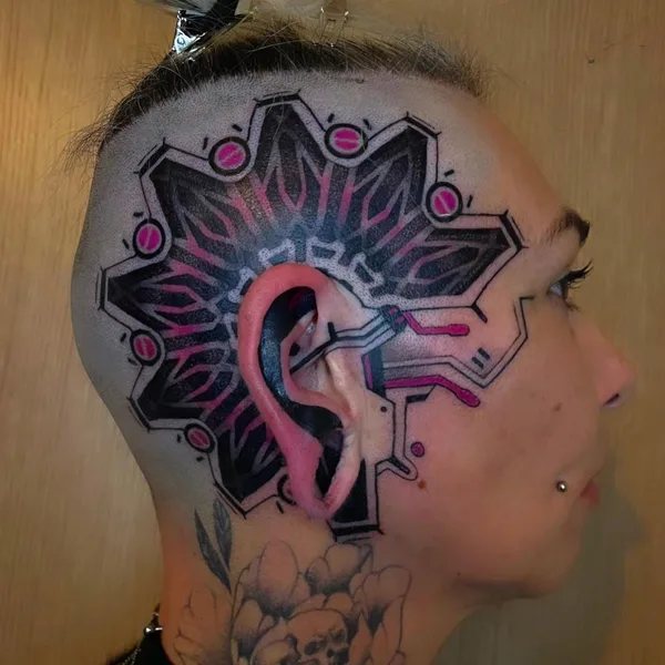 Biomechanical tattoo by Wruce Bayne in Treviso