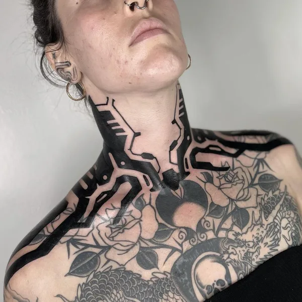 Biomechanical tattoo by Wruce Bayne in Treviso