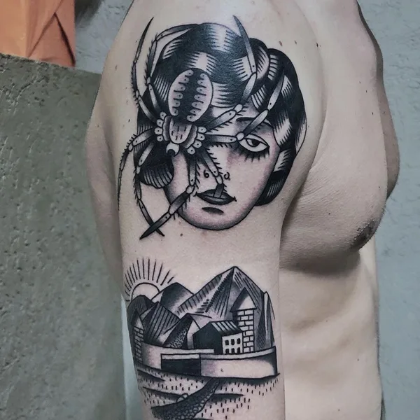 Old School tattoo by Maksim Trad in Moscow