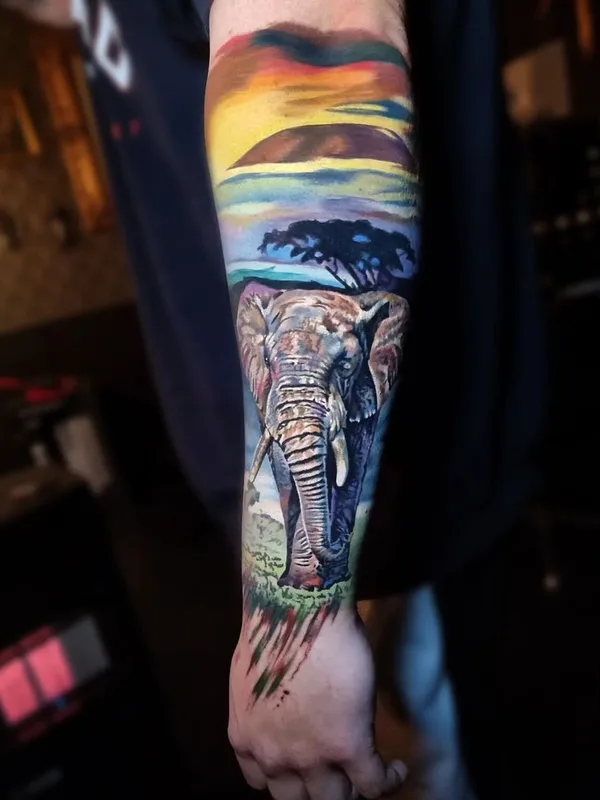 color realism Tatuaggio su full sleeve #63573 | Tatuatore Dean Gunther