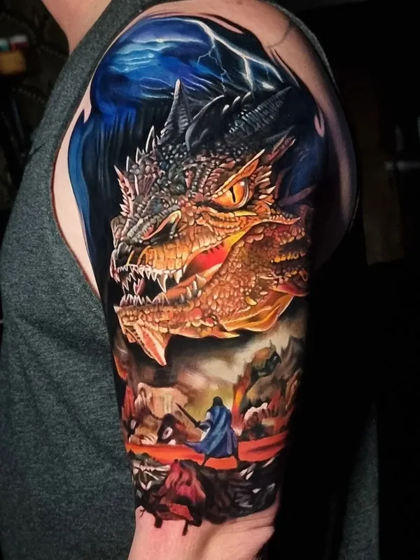 color realism Tatuaggio su full sleeve #63576 | Tatuatore Dean Gunther