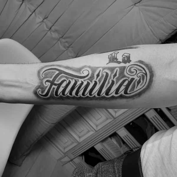 Lettering tattoo by Андрей Макоед in Minsk