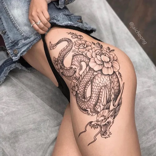Graphic tattoo by Jai Cheong