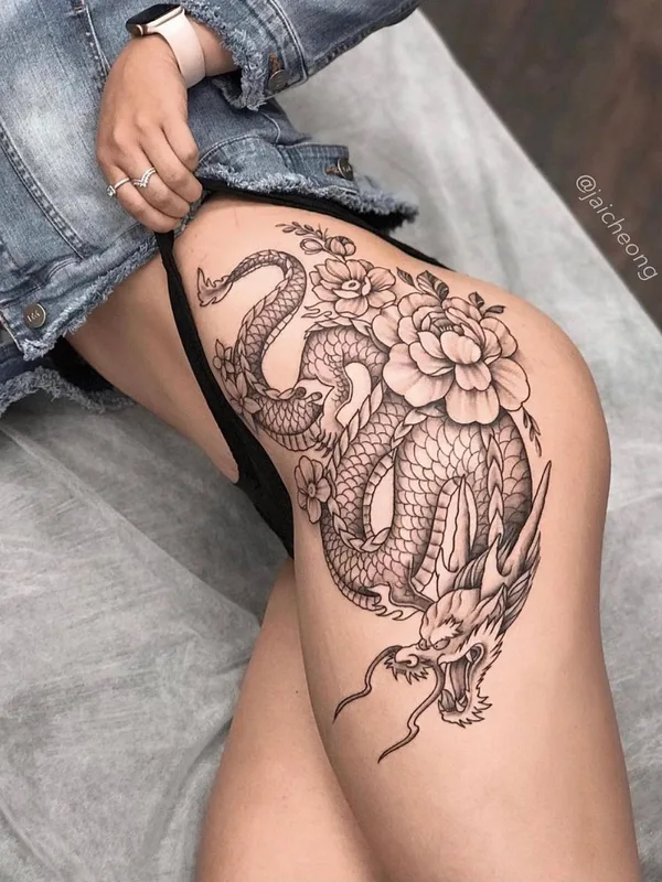 Graphic tattoo by Jai Cheong