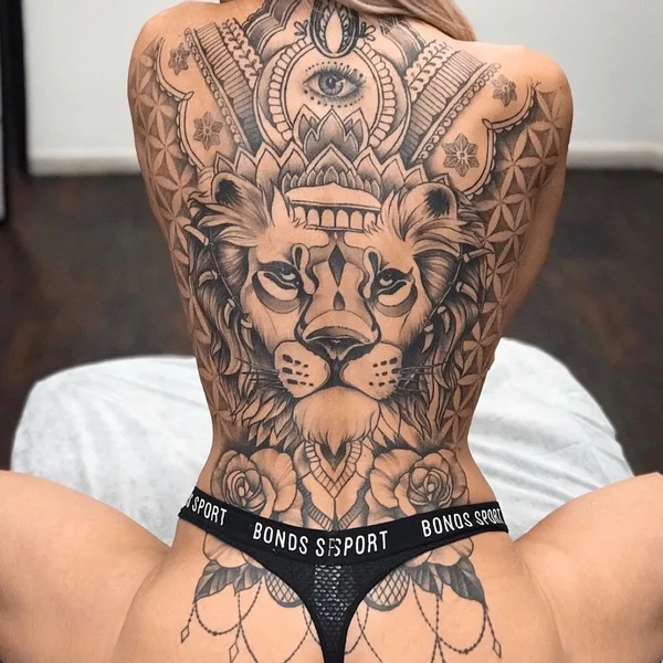 Graphic tattoo by Jai Cheong