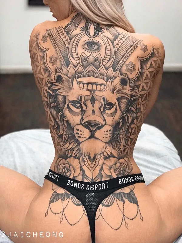 Graphic tattoo by Jai Cheong