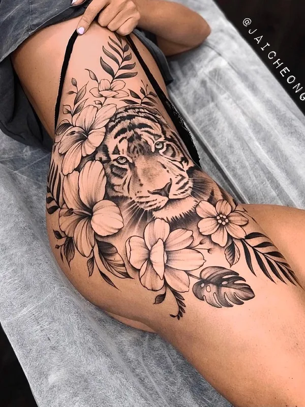 Graphic tattoo by Jai Cheong