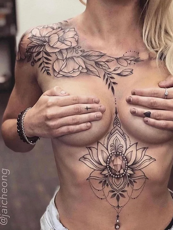 Graphic tattoo by Jai Cheong