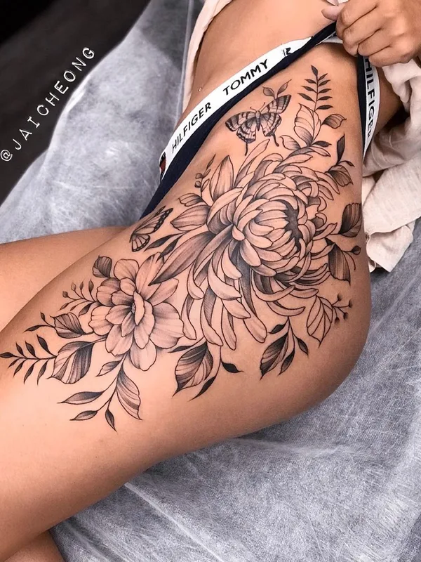 Graphic tattoo by Jai Cheong