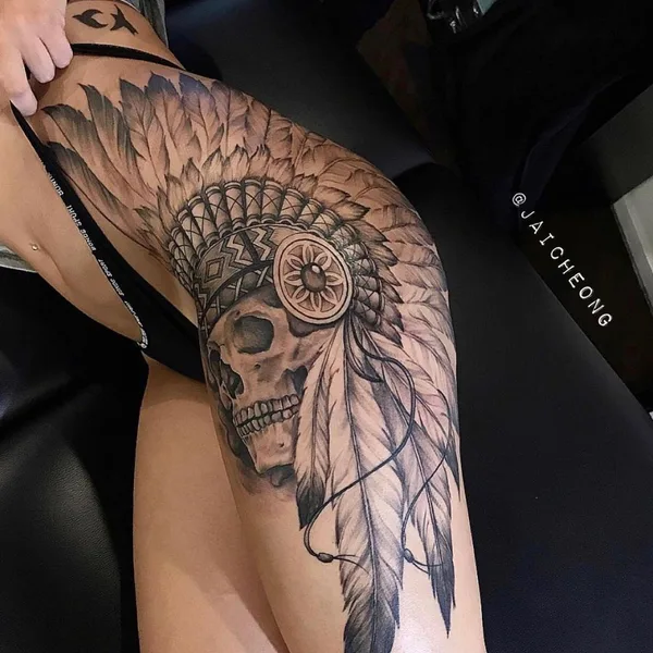Graphic tattoo by Jai Cheong