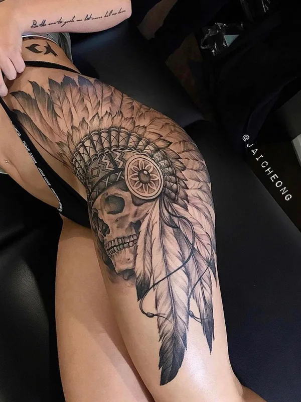 Graphic tattoo by Jai Cheong
