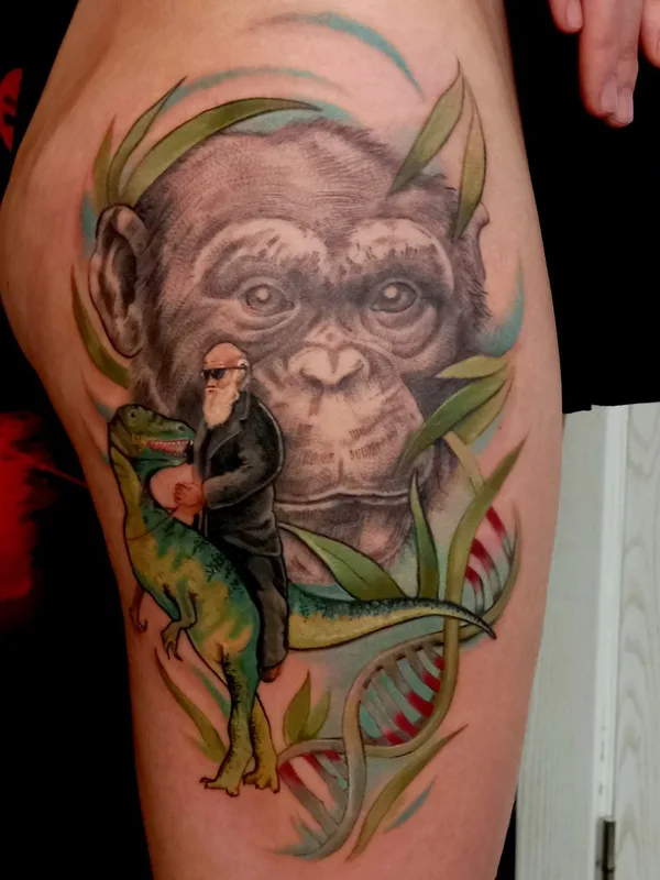 color realism Tatuagem em thigh #64858 | Tatuador Лина Фиопентова