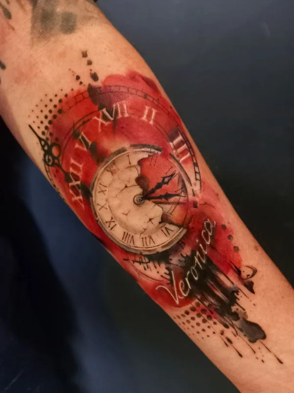 color watercolor Tatuagem em forearm #64857 | Tatuador Лина Фиопентова