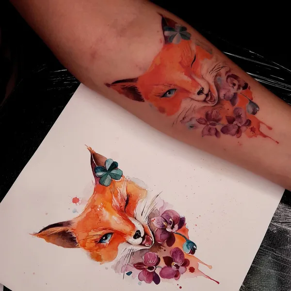 Feminine tattoo by Лина Фиопентова in Новороссийск