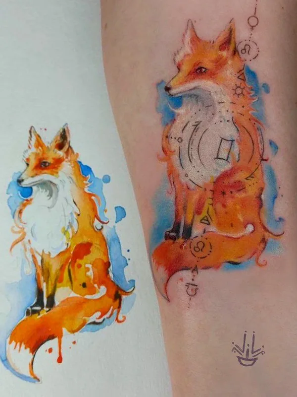 color watercolor Tatuagem em forearm #64847 | Tatuador Лина Фиопентова