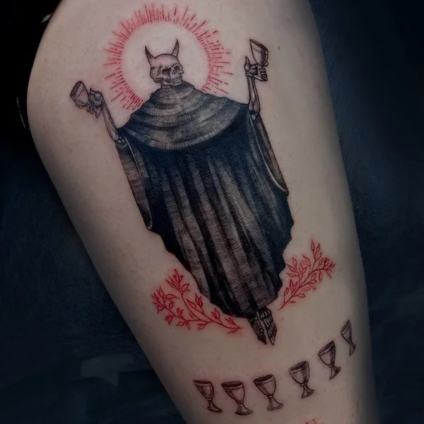 Feminine tattoo by Лина Фиопентова in Новороссийск