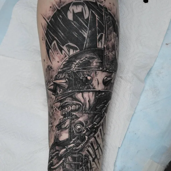 Graphic tattoo by Павел Ворон in Moscow