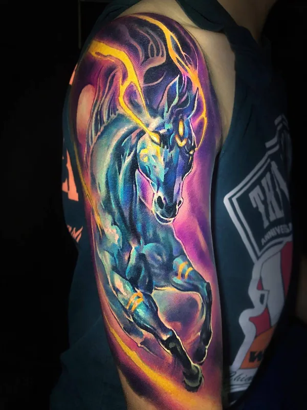 color illustrative татуировка на upper arm #29359 | Тату мастер Khail Aitken