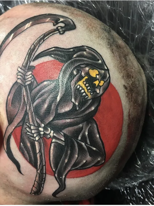 color neo traditional Tatuaggio su back of neck #39131 | Tatuatore Bevan