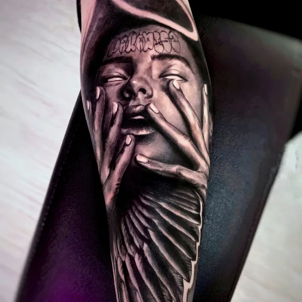 Ornamental tattoo by Andrey Pavlenko in Moscow