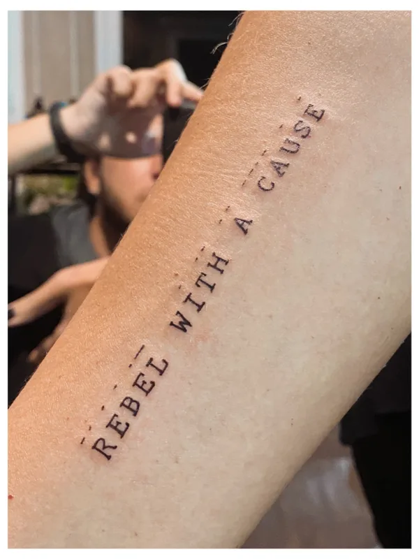 black lettering татуировка на forearm #67392 | Тату мастер Renato Lombardi