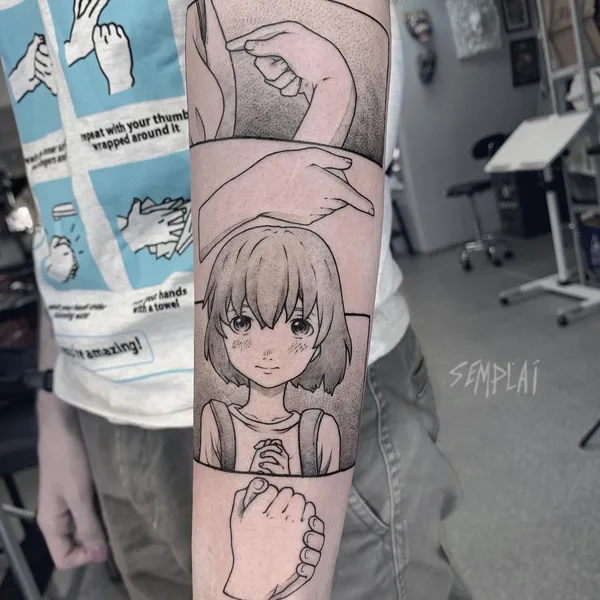 Аниме tattoo by Дима Semplai in Москва