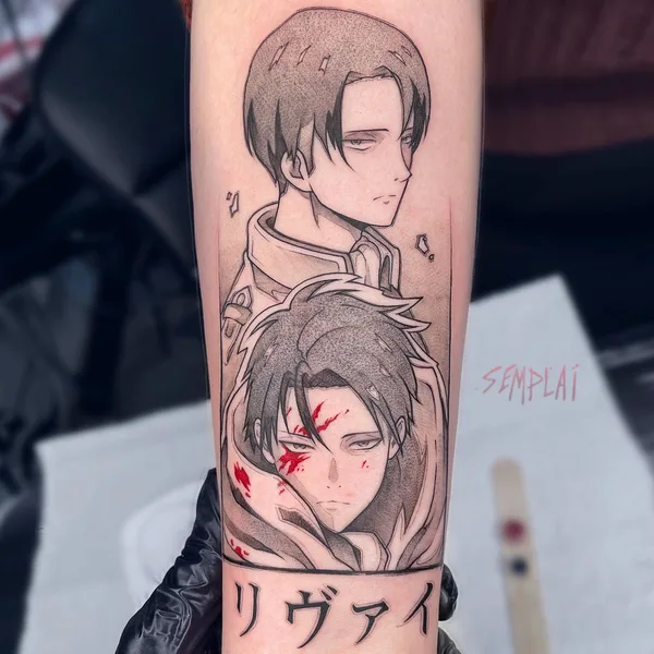 Аниме tattoo by Дима Semplai in Москва