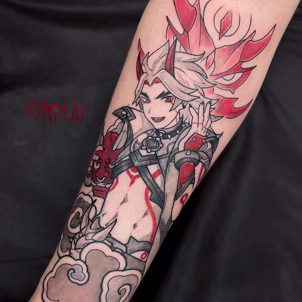 Аниме tattoo by Дима Semplai in Москва