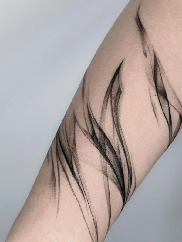 black abstract татуировка на forearm #68792 | Тату мастер Антон Тактаев