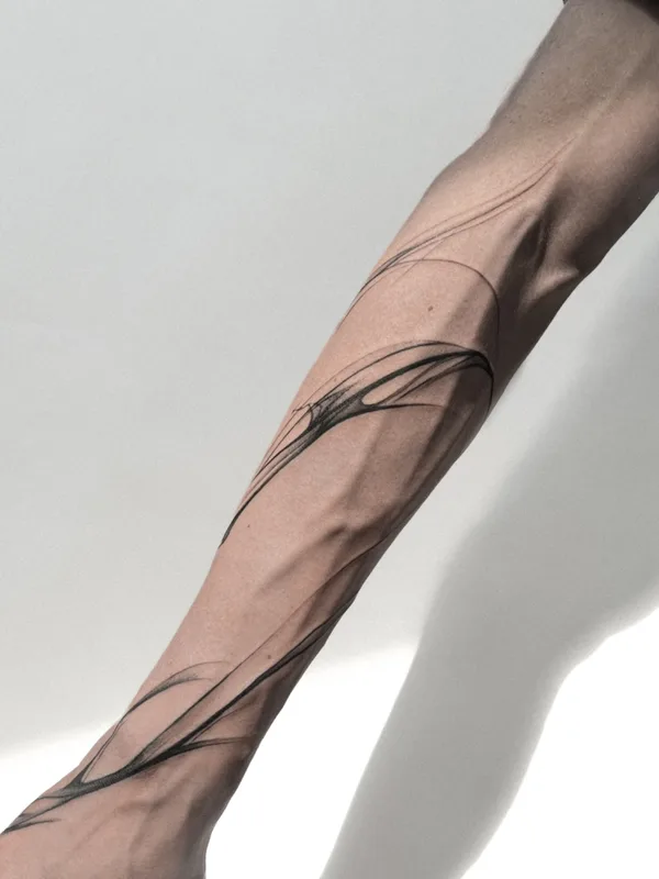 black abstract татуировка на forearm #68787 | Тату мастер Антон Тактаев