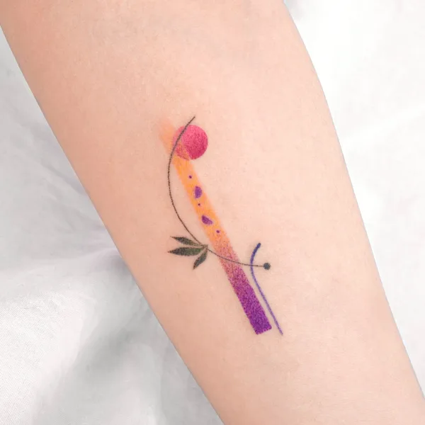 Geometric tattoo by Basil in Seoul
