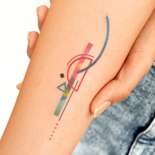 Geometric tattoo by Basil in Seoul