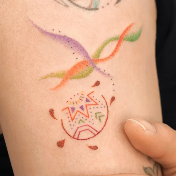 Geometric tattoo by Basil in Seoul