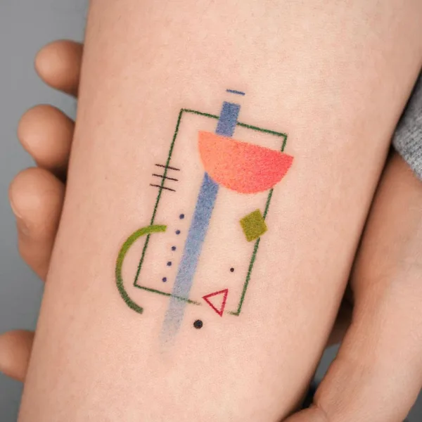 Geometric tattoo by Basil in Seoul