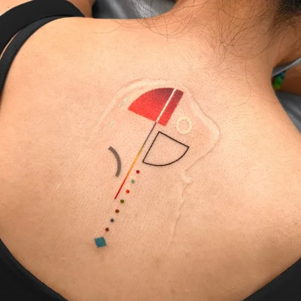 Geometric tattoo by Basil in Seoul