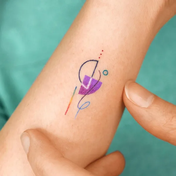Geometric tattoo by Basil in Seoul