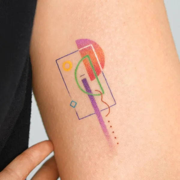 Geometric tattoo by Basil in Seoul