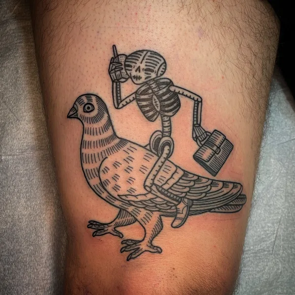 engraving tattoo by Alisa Bugashova in Williamsburg