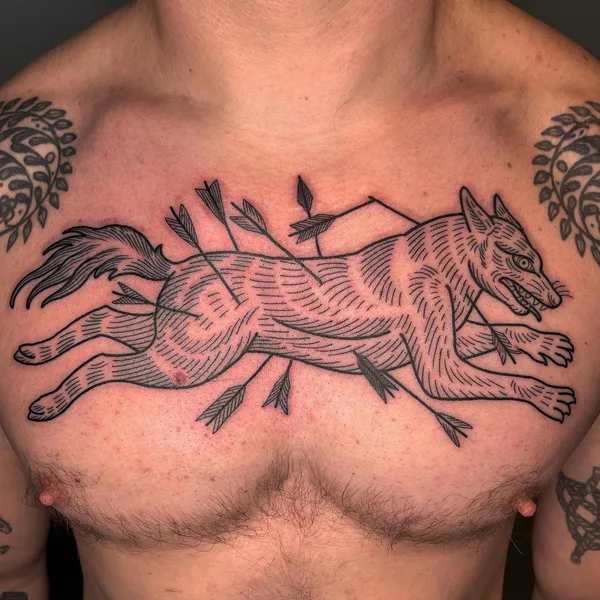 engraving tattoo by Alisa Bugashova in Williamsburg