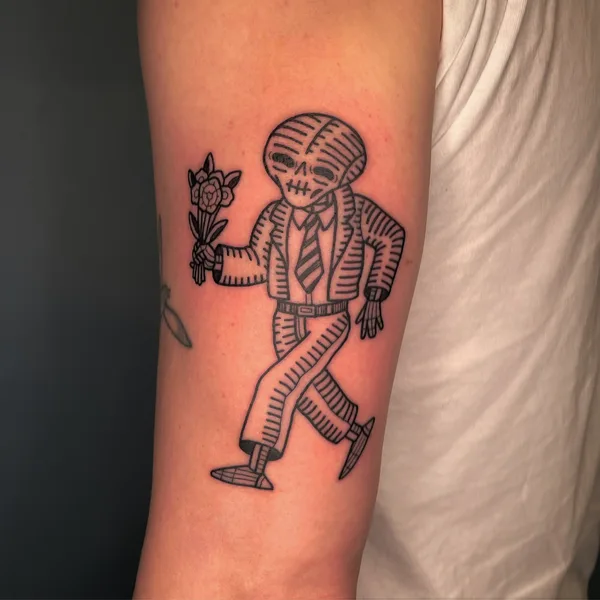 engraving tattoo by Alisa Bugashova in Williamsburg