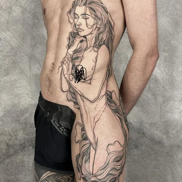 Sketch tattoo by Nicolas Agus in Milano