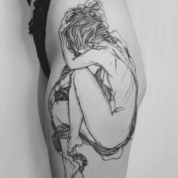 Sketch tattoo by Nicolas Agus in Milano