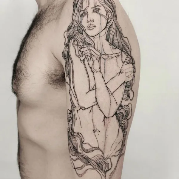 Sketch tattoo by Nicolas Agus in Milano