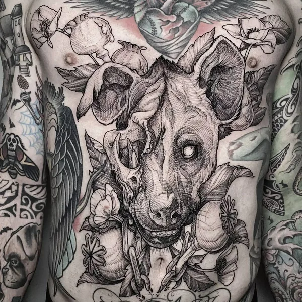 Graphic tattoo by doskaladas in Valencia