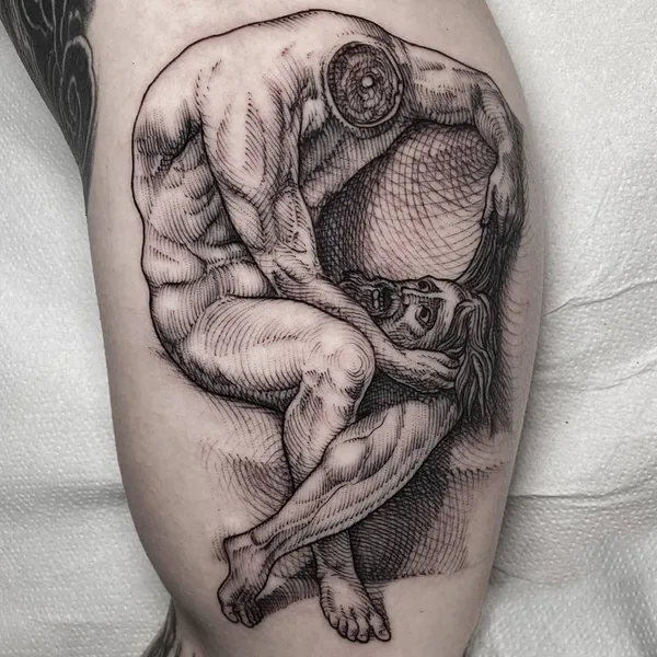 Graphic tattoo by doskaladas in Valencia